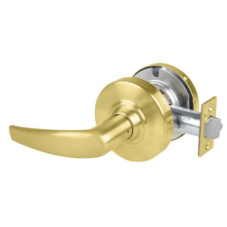 Schlage Grade 1 Exit Lock, Athens Lever, Non-Keyed, Satin Brass Finish, Non-Handed ND25D ATH 606